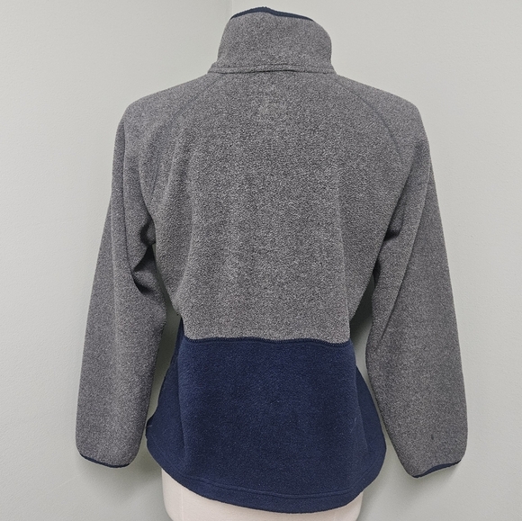 L.L. Bean Mountain Classic Fleece Pullover Half Zip XS Petite Navy Gray - Picture 7 of 9